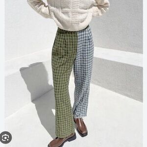 RARE Lisa Says Gah Gingham Checkered Pants